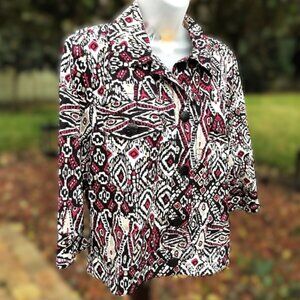 Ruby Rd. Cotton Jacket Like New 14